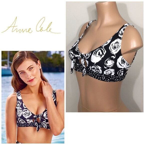 Anne Cole retro floral bikini top. NWT - Picture 10 of 10